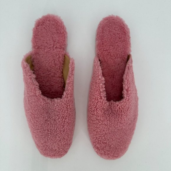 Sleeper Shearling Slide Slippers in Pink sz EU 41 US 10-10.5 Sheepskin NWOT $290 - Picture 8 of 10